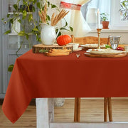 Burnt Orange Polyester Rectangle Tablecloth