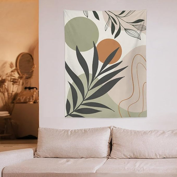 Sage & Gold Botanical Wall Tapestry