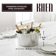 Hammered Stainless Steel Ice Bucket