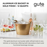 Brushed Gold Aluminum Champagne Bucket