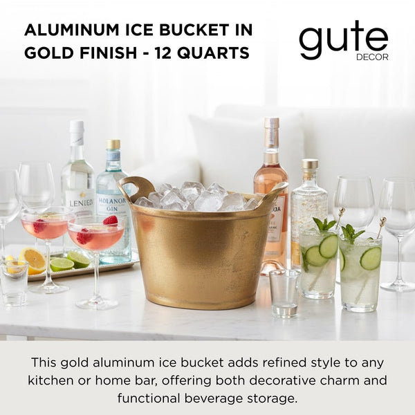 Brushed Gold Aluminum Champagne Bucket
