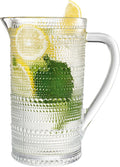 Hobnail Clear Glass Pitcher