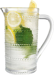 Hobnail Clear Glass Pitcher