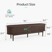 Fluted Tambour Door TV Media Console
