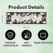 Ghost Print Halloween Table Runner