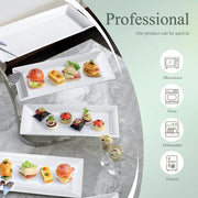 White Porcelain Rectangular Serving Platters Set