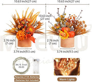 Lighted Artificial Fall Bouquet Set