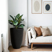 Stone-Finish Tall Planter Set