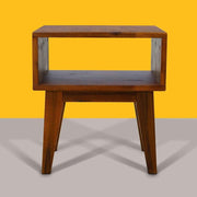 Open-Shelf Acacia Wood Nightstand