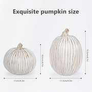 White Resin Pumpkin Decor Set