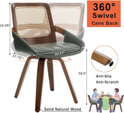 Cane Back Swivel Dining Chair Set – dining room set (view 2) | Roost & Roam