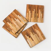 Marquewood Two-Tone Wood Coaster Set