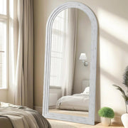 Arched Wood-Grain Floor Mirror — additional product view 13