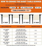Black Lace Spider Web Table Runner