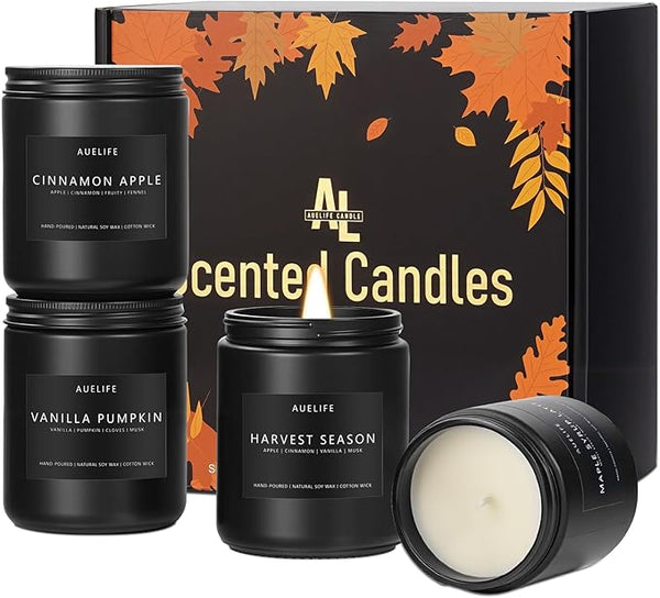 Autumn Soy Wax Candle Set Four Pack