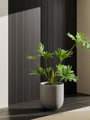 Sand-Texture Ceramic Cylinder Planter