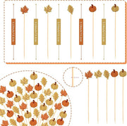 Autumn Pumpkin Maple Leaf Cocktail Picks