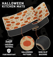 Pumpkin Print Kitchen Mat Set