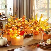 Lighted Artificial Fall Bouquet Set