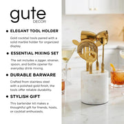 Marble and Gold Bar Tool Set