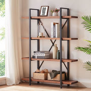Four-Tier Wood and Metal Bookshelf – book case (view 2) | Roost & Roam