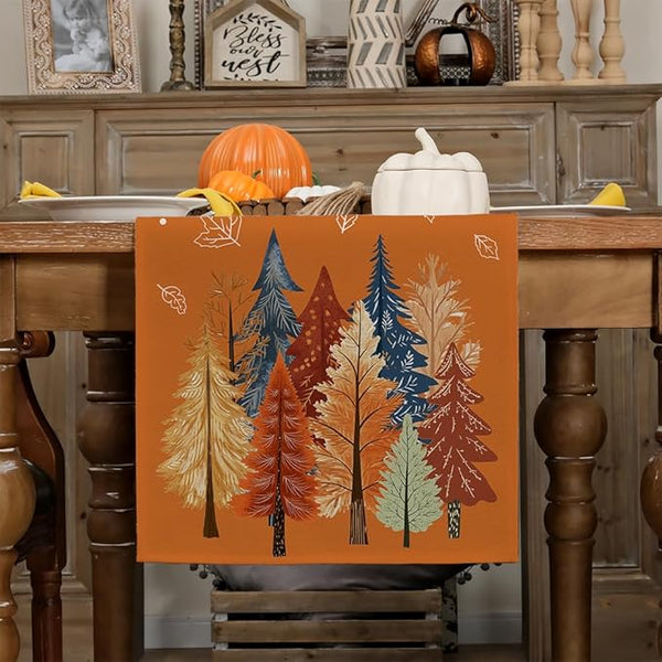 Watercolor Forest Print Table Runner