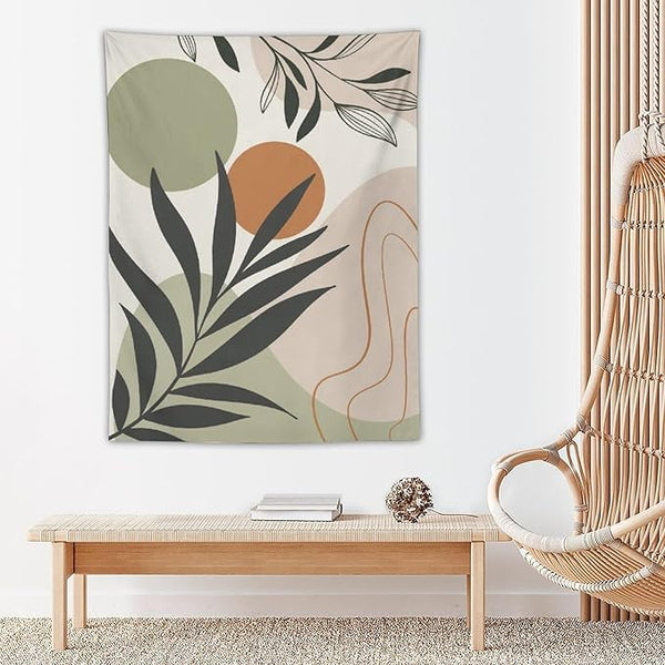 Sage & Gold Botanical Wall Tapestry
