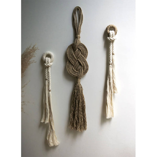 Knotted Jute Fiber Wall Hanging
