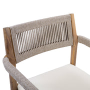 Acacia Wood Rope-Weave Outdoor Dining Set