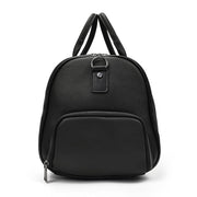 Pebbled Leather Weekender Duffel Bag