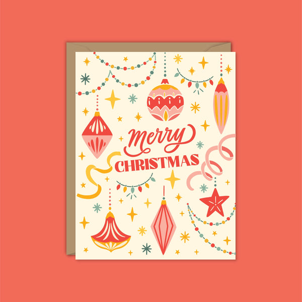 Retro Ornament Christmas Boxed Card Set