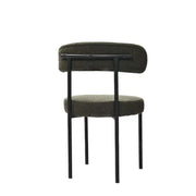 Moss Boucle Crescent-Back Dining Chairs