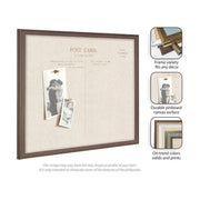 Vintage Postcard Linen Fabric Pinboard — styled in a complete room vignette