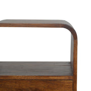 Curved Edge Mango Wood Nightstand