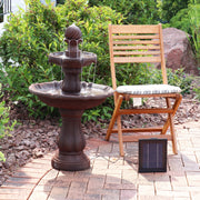 Two-Tier Solar Outdoor Water Fountain