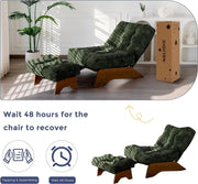Corded Fabric Reclining Accent Chair Set (view 8) | Roost & Roam