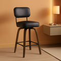 Swivel Vegan Leather Counter Stool Set