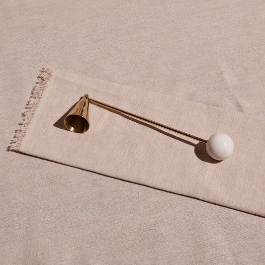 Brass Marble Candle Snuffer