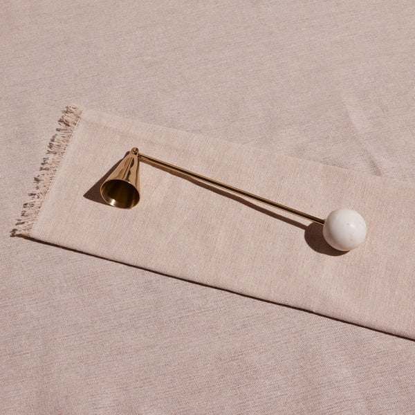 Brass Marble Candle Snuffer