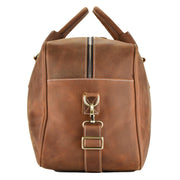 British Tan Leather Carry-On Duffle Bag