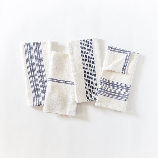 Hand-Spun Stripe Cotton Napkin Set