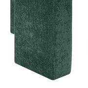 Chenille Three-Leg Accent Chair — styled in a complete room vignette
