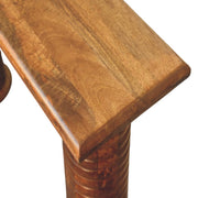 Sculpted Column Mango Wood Console Table
