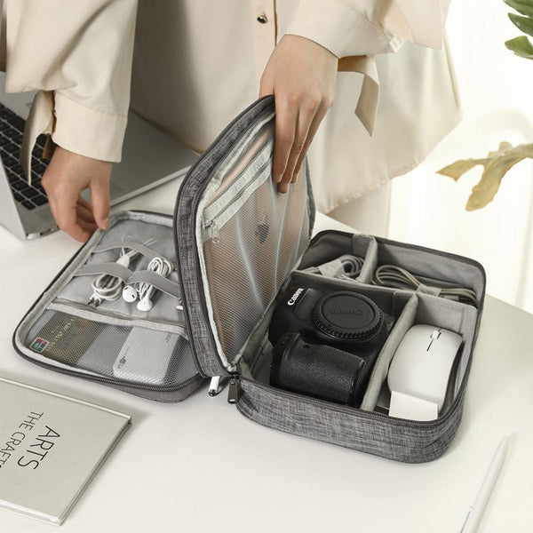 Layered Cable Travel Organizer Bag