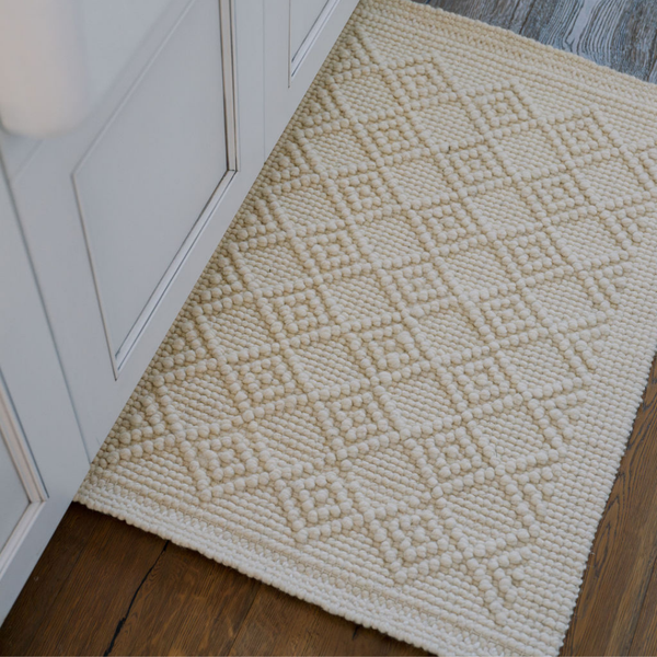Natural Sisal & Wool Diamond Loop Area Rug