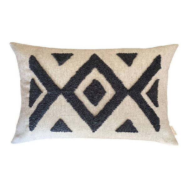 Punch Needle Ndebele Lumbar Pillow