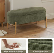 Corduroy Storage Bench Ottoman – ottoman (view 3) | Roost & Roam