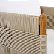 Acacia Wood Diamond Rope Club Chair — styled in a complete room vignette