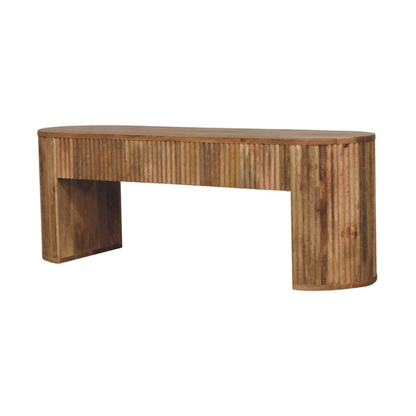 Fluted Mango Wood Media Console