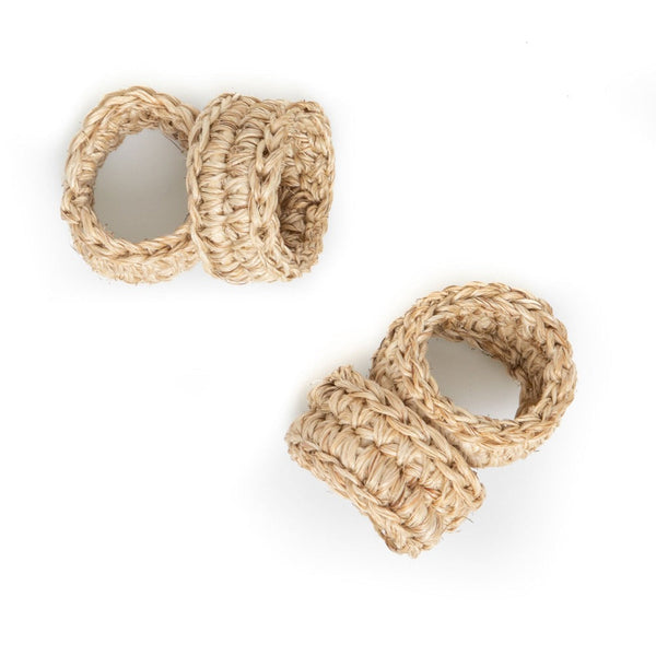 Spiral Woven Napkin Ring Set